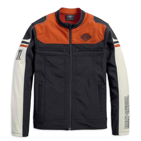 Harley-Davidson Mens Reg 2XL Colorblock Soft Shell Jacket 98405-19VM - Picture 11 of 12
